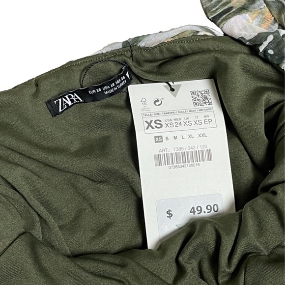 Zara NWT long sleeve mesh mini dress - Picture 3 of 3